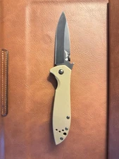 Kershaw Knives Emerson CQC-4K Frame Lock Coyote Brown G-10 Black 6054BRNBLK