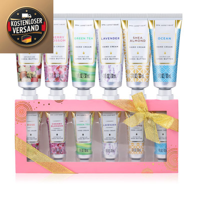 Handcreme Set 6 Stück Spa Luxetique Pflegende Handcreme mit Aloe Vera