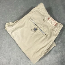 Replay Khaki Men’s Pants 34x28 Chino Beige Cotton Button Fly Flat Front Made USA