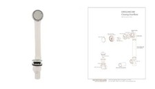 Bath Waste  Overflow with Patented Deep Soak Cover and Tip-Toe Drain Trim - Sch