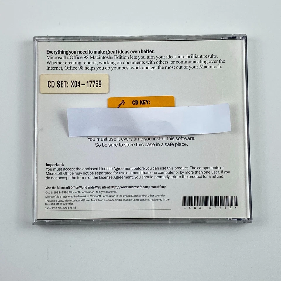 Microsoft Office 98 Macintosh Edition (CD, 1998) | Word, Excel, PowerPoint - Image 2 of 4