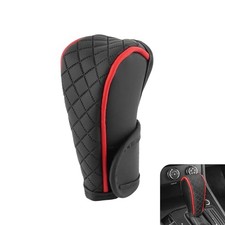 Car Gear Shift Cover, Leather Shifter Cover, Gear Shift Knob Cover for Red