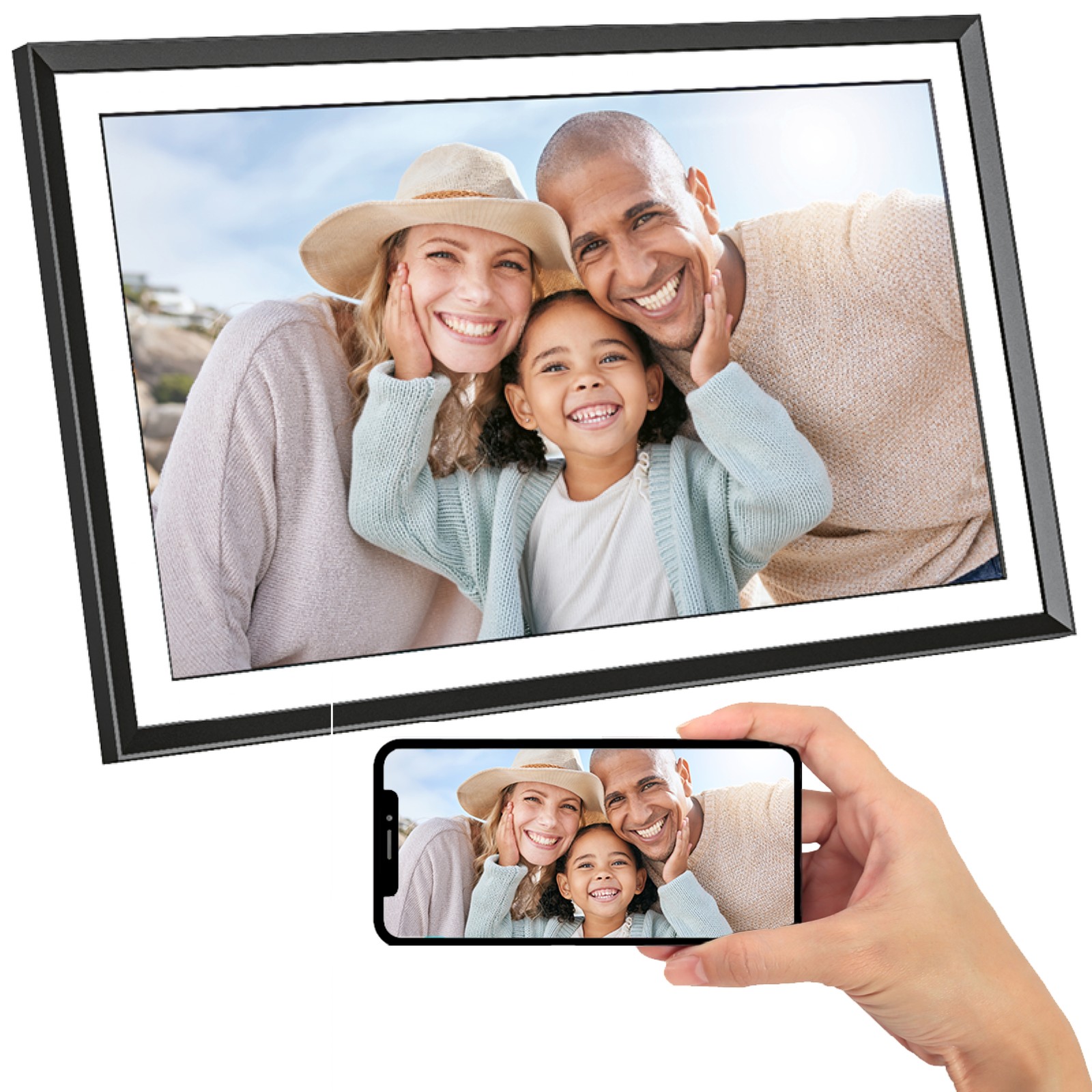 Cadre photo connecté AGFA PHOTO APF1560 Wi-Fi 15,6 pouces LCD Noir
