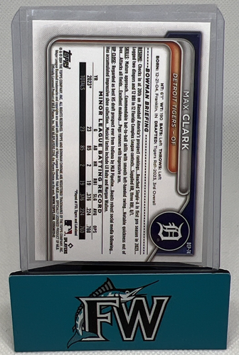 2024 Bowman Chrome Max Clark #BCP‐24 Base Cromata RC Tigers - Foto 2 di 2