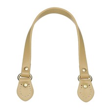 Leather Purse Strap, 20.3" Sew on Bag Handles with Ear Shape End, Khaki