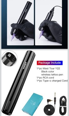 Mast Black Tattoo Pen Power Cord RCA Cord Professional Machine Tool