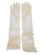 Women's Wedding Bridal Mesh Tulle Long Opera Gloves 27" Elbow Length Wedding