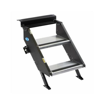 Mor/Ryde STP-202 Manual Retractable Entry 2 Step 28'' Wide 29-1/2'' Height Silver