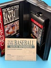 Sega Genesis Tecmo Super Baseball Complete CIB with QR Card & Manual - Untested
