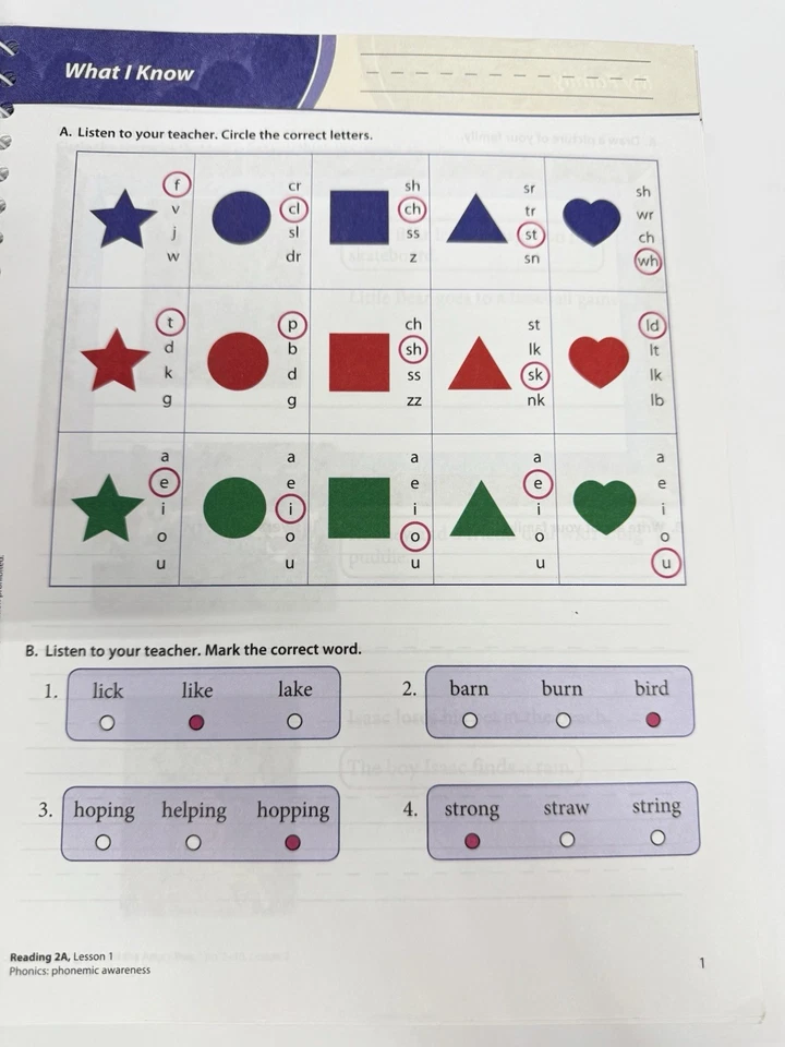 BJU Press Reading 2 Student Worktext ANSWER KEY (3rd Edition) - Image 3 of 4