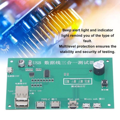 USB -Kabel -Tester 3 in 1 Schaltkreis kurzer offener Testmodul -Checker - Afbeelding 13 van 23