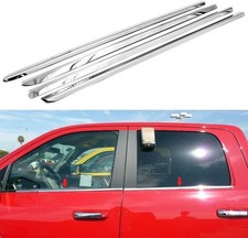 Polished Stainless Steel Window Sills Trims 2010-2017 Dodge Ram 2500/3500 Crew C