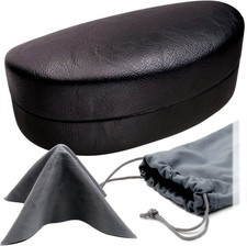 Elegant Extra Large Sunglasses Case for Oversized Frames - Hard Shell Protection