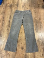 Vintage 70s Levi's White Tab 646 Corduroy Flares Gray Bell Bottoms 32x32 Talon