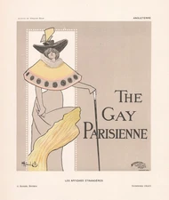 Hyland Ellis - The Gay Parisienne Poster Art Nouveau Jugendstil 1896