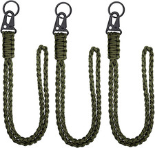3X Heavy Duty Paracord Lanyard Necklace Strap Braided Keychain Lanyard Parachute