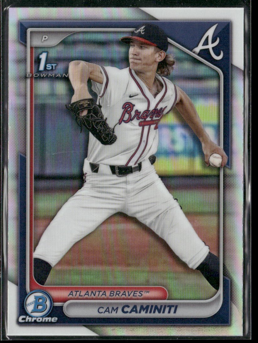 Cam Caminiti #BDC-20 2024 Bowman Draft Chrome Refractor Atlanta Braves NM