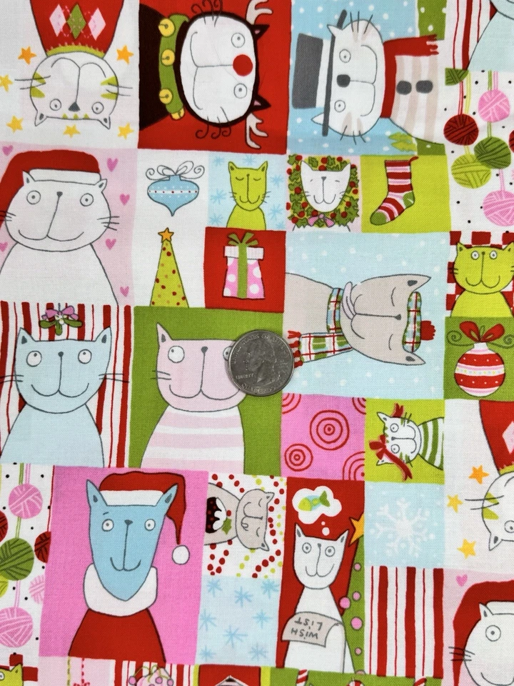 Kitty Kristmas The Alexander Henry Fabrics Collection 1 yd - Image 3 of 4