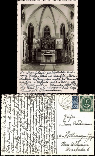 .Baden-Württemberg Kirche - Altar - Fotokarte (Württemberg) 1952 - Bild 1 von 3