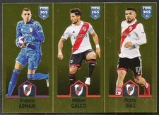 PANINI-2023 FIFA 365- #007-A-B-C-RIVER PLATE-ARMANI-CASCO-PAULO DIAZ-GOLD FOIL