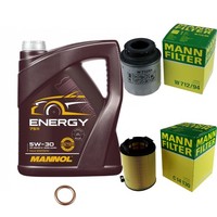 Mann Inspektionspaket 5L Mannol Energy 5W-30 FüR VW Jetta IV 1.2 TSI 16V