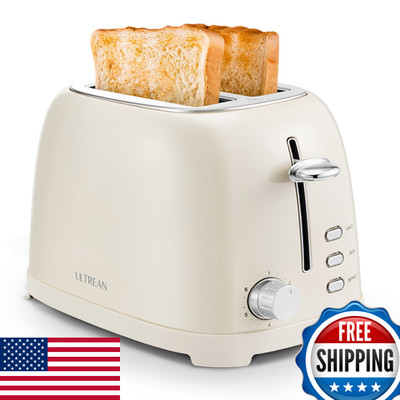 Ultrean 2-Slice Toaster, Extra-Wide Slot for Bagels Breads Waffles, Stainless St