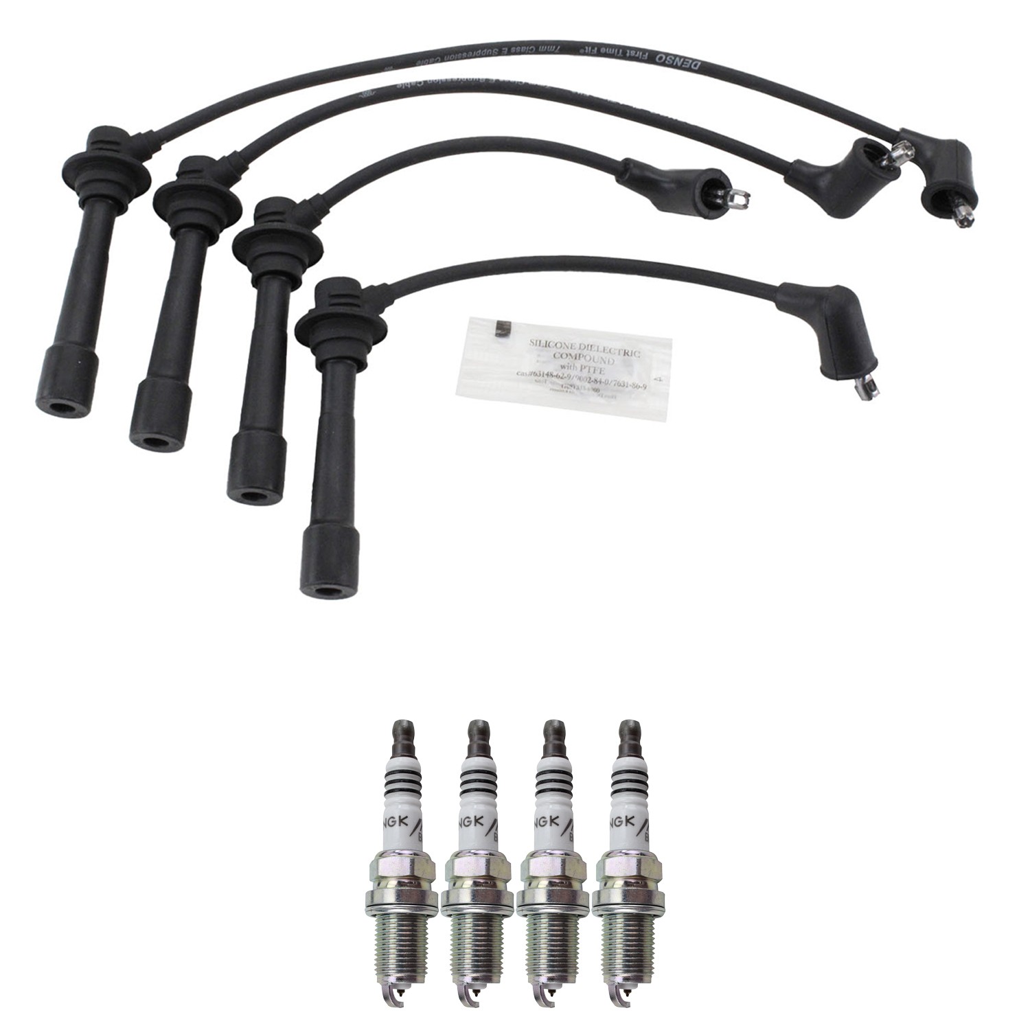 Denso Ignition Wires and NGK Spark Plugs Kit for Mazda Miata 1990-1993 1.6L L4
