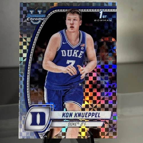 2024-25 Topps Bowman University Chrome 1st Kon Knueppel X-Fractor Duke/Charlotte