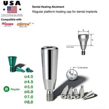 Lot of 5 Hiossen ET Dental Healing Abutment Regular Platform Fit Oss TS Implants