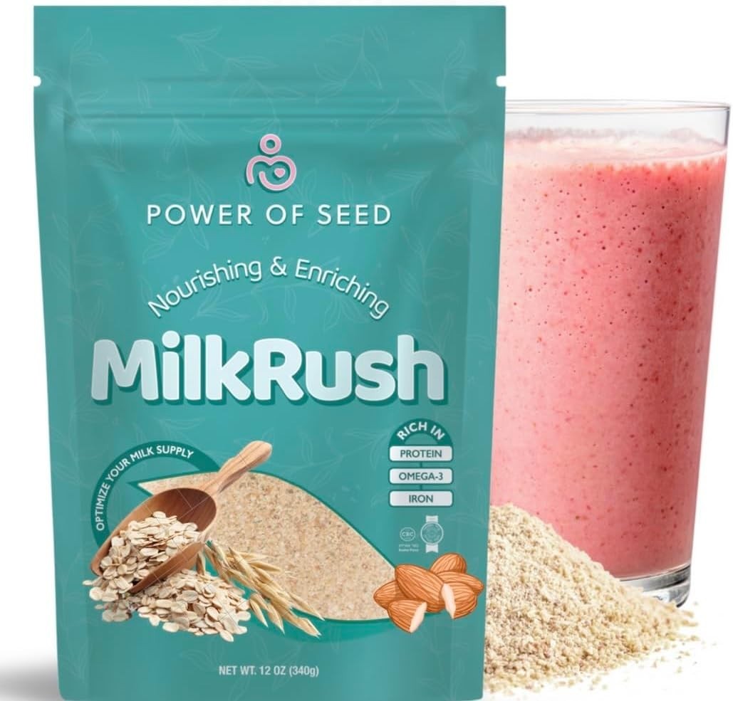 Milkrush Lactation Support for Breastfeeding - Oats Seeds & Almond Lactation Dri