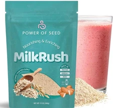 Milkrush Lactation Support for Breastfeeding - Oats Seeds & Almond Lactation Dri