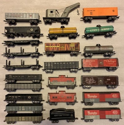 Marx Train - Collection 24 diff. 3/16 Scale freight cars - some HTF - O ...