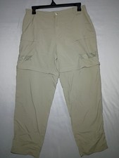 Columbia Pants Womens XL Green Convertible Zip Off Hiking Outdoor Lightweight