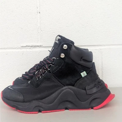 Neuf Sorel Cinétiques Rngd Noir Rouge Imperméable Neige Caribou Boot Conquest Sz - Photo 1/4