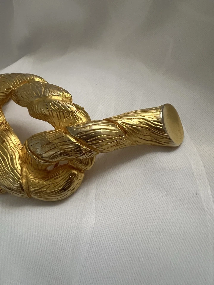 DE COLECCIÓN MARGARITA BARRERA HEBILLA DE CINTURÓN NUDO GRANDE VINTAGE 6" X3".204 GR Foto 3 de 4