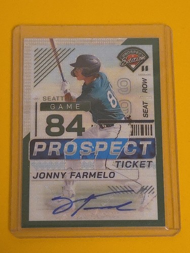 Jonny Farmelo 2024 Panini Prospect Edition #87 Green Silver Pulsar Auto #03/25