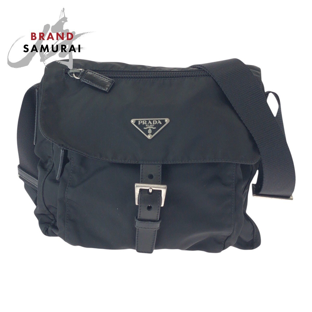 Prada Tessuto Nylon Triangular Logo Shoulder Bag … - image 1