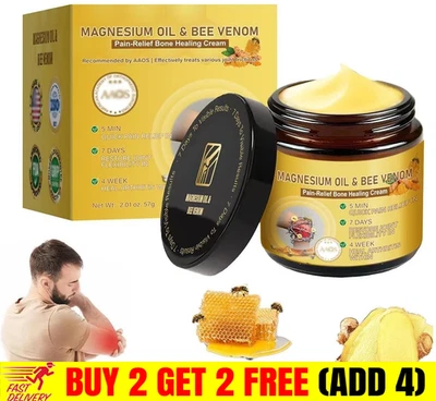 Bee Venom Cream for Arthritis, Bee Venom Pain-Relief Bone Healing Cream, for Mus