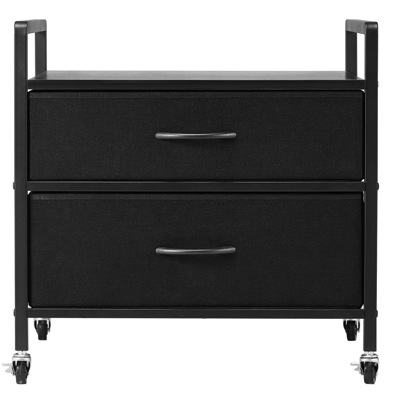 Mini Fridge Stand with Storage 176 lbs Black Mini Fridge Table 2 Drawers