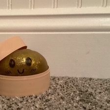Gold Glitter Gel Squeeze Ball Stress Reliever Squishy Squeezable Toy