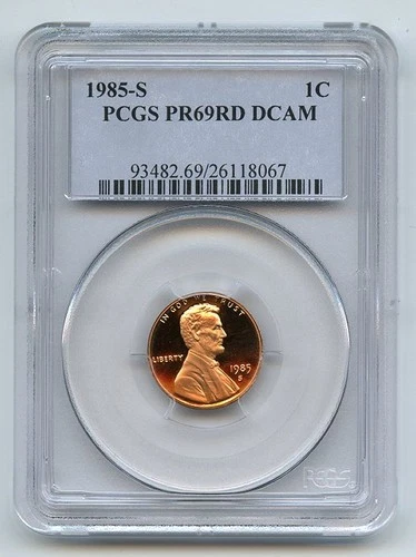 1985-S Lincoln Memorial Cent Proof — photo from the most recent tracked eBay sale