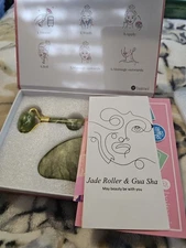 BAIMEI Natural Material Icy Me Gua Sha & Jade Roller Facial Tools 