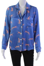Rails Womens Cotton Long Sleeve Collared Button Up Blouse Blue Size S