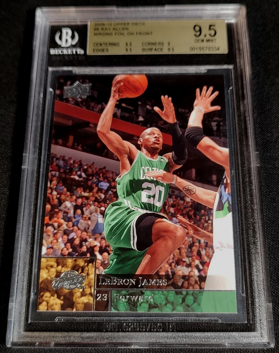BGS 9.5 1/1 ERROR RAY ALLEN/LEBRON JAMES ⚡Wrong Foil On Front 