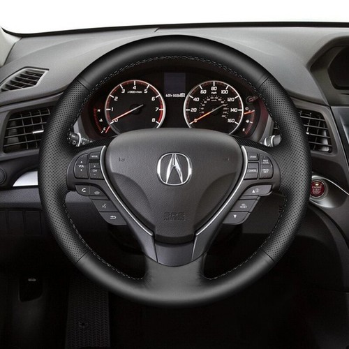 Leather Hand Sewn Car Steering Wheel Cover For Acura ILX TL Retrofit Grip Cover - Bild 4 von 11