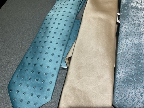 Imani Uomo Tie lot of 5 different W/ Pocket Square NEW FREE SH LOT #4 - Picture 6 of 7