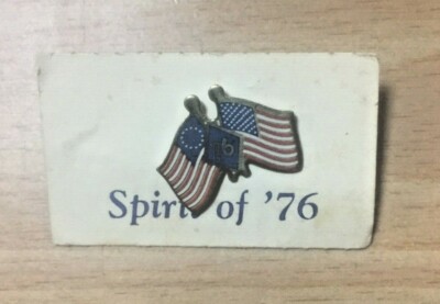 Vintage Spirit of 76 USA Bicentennial Flags Pin Betsy Ross ...