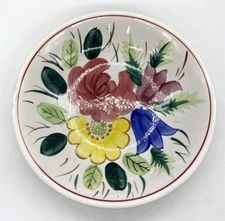 IRONSTONE WARE Eagle Brand Hand-Painted Flowers Serving Bowl, Made in Japan