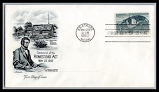 US FDC # 1198 4c Homestead Act Artmaster   1962, 9h168