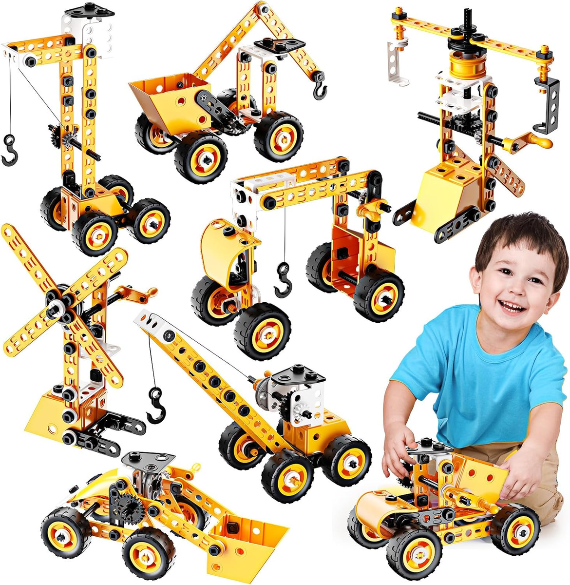 Toys for 10 Year Old Boys, STEM Construction Car Toys